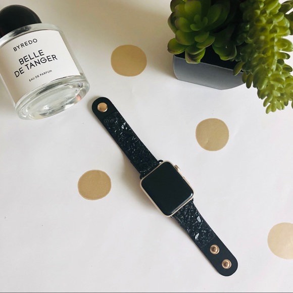 Pawsitively Posh Accessories - {GRYFFIN} Apple Watch band crushed stone watch